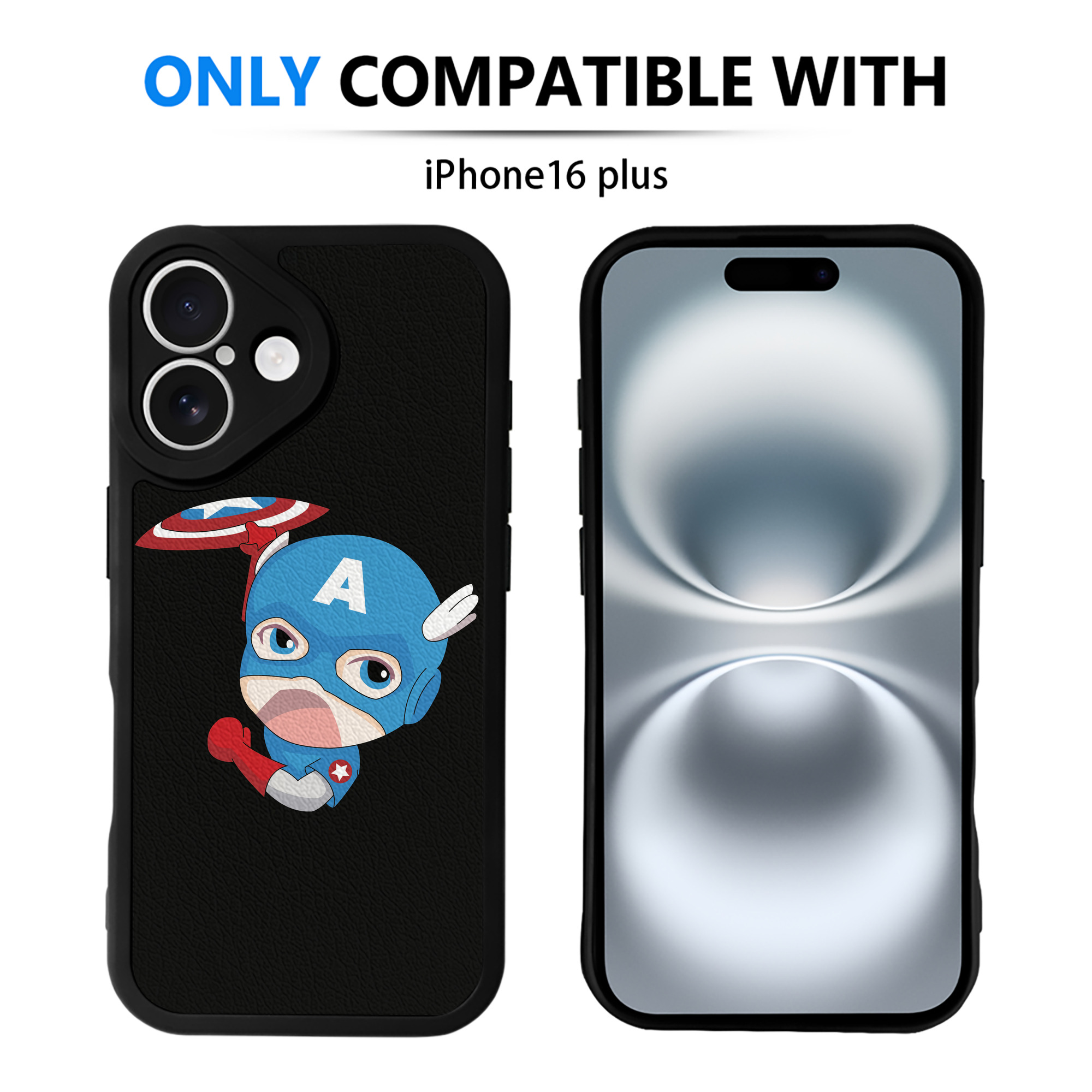 （画像用） アベンジャーズ The Avengers 【iPhone 16シリーズ対応】シリコンスマホケース（レザー調） 材質：シリコン